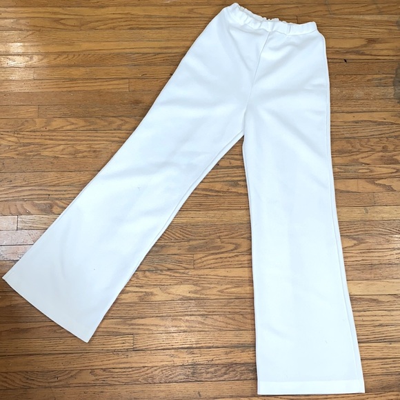 h808clothesline Pants - White High Waisted Wide Leg Pants